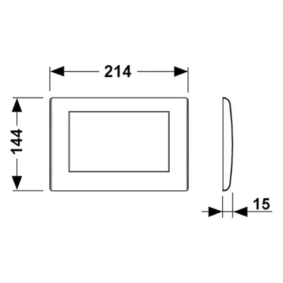 Ovládací tlačítko Tece Planus nerez chrom lesk 9240311