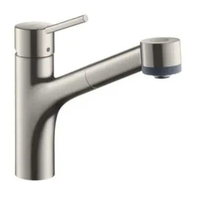 Dřezová baterie Hansgrohe Talis s vytahovací sprškou, 2 proudy vzhled nerezu 73860800