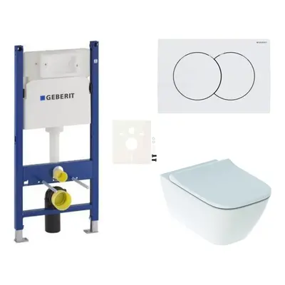 Cenově zvýhodněný závěsný WC set Geberit do lehkých stěn / předstěnová montáž+ WC Geberit Smyle 