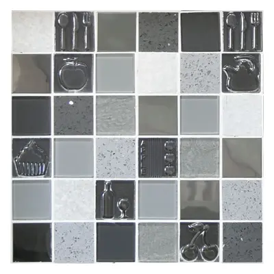 Skleněná mozaika Mosavit Kitchen gris 30x30 cm mat / lesk KITCHENGR