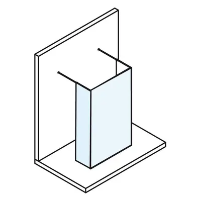 Boční zástěna ke sprchovým dveřím 88 cm Polysan Modular MS110B