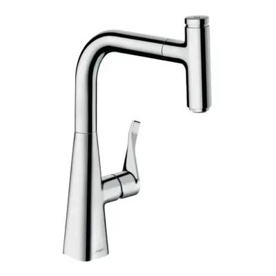 Dřezová baterie Hansgrohe Metris Select M71 s vytahovací sprškou chrom 14857000