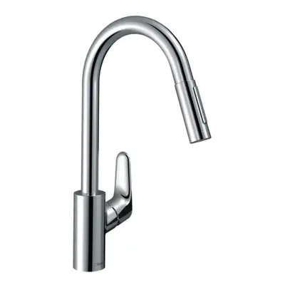 Dřezová baterie Hansgrohe Focus s vytahovací sprškou, 2 proudy chrom 31833000