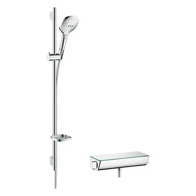 Hansgrohe Raindance Select E sprchový systém na stěnu s termostatickou baterií chrom 27 039 000