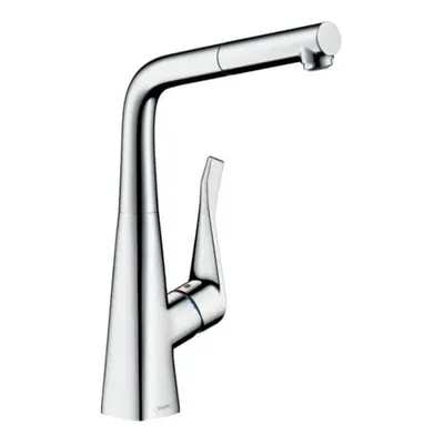 Dřezová baterie Hansgrohe Metris s vytahovací sprškou chrom 73812000