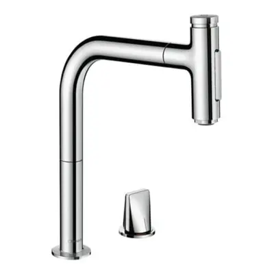 Dřezová baterie Hansgrohe Metris Select M71 s vytahovací sprškou chrom 73818000