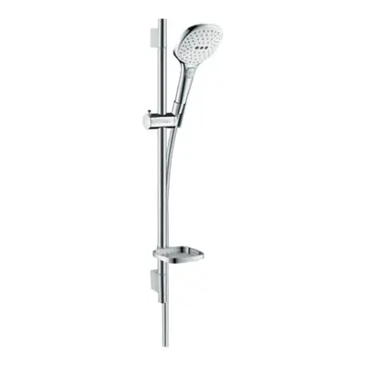 Sprchový set Hansgrohe Raindance Select E na stěnu s mýdlenkou bílá/chrom 26622400