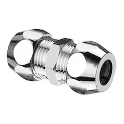 Schell Dvojité šroubení přímé 3/8" x 3/8" - 10 mm, chrom, 064370699, Schell