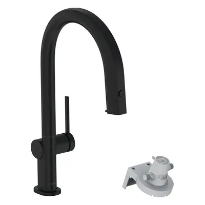 Dřezová baterie Hansgrohe Aqittura bez výpusti matná černá 76803670