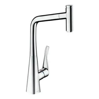 Dřezová baterie Hansgrohe Metris Select M71 s vytahovací sprškou chrom 14884000