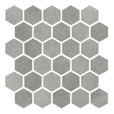 Mozaika Cir Materia Prima metropolitan grey hexagon 27x27 cm lesk 1069914