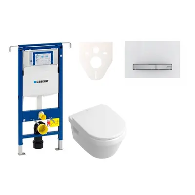 Cenově zvýhodněný závěsný WC set Geberit do lehkých stěn / předstěnová montáž+ WC Villeroy & Boc