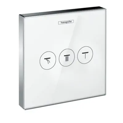 Ventil Hansgrohe Showerselect Glass bez podomítkového tělesa bílá/chrom 15736400