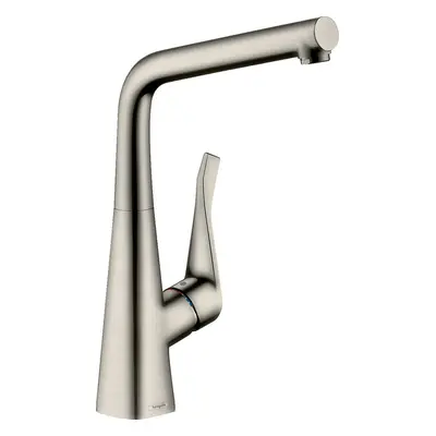 Dřezová baterie Hansgrohe Metris M71 s otočným raménkem vzhled nerezu 14822800