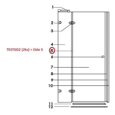 Náhradní díl Anima Glass TESTGD2