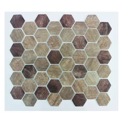 Skleněná mozaika Premium Mosaic brown 28x33 cm mat MOSV45WBR