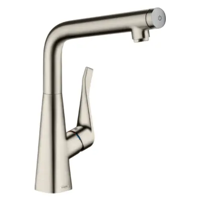 Dřezová baterie Hansgrohe Metris Select M71 s otočným raménkem vzhled nerezu 14883800