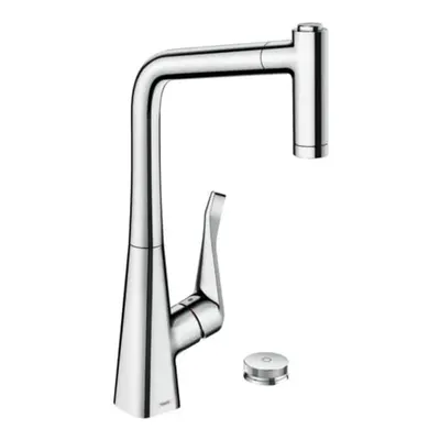 Dřezová baterie Hansgrohe Metris s vytahovací sprškou, 2 proudy chrom 73827000