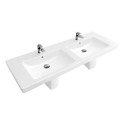 Dvojumyvadlo Villeroy & Boch Subway 2.0 130x47 cm dva otvory pro baterii 7175D001