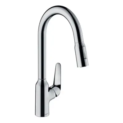 Dřezová baterie Hansgrohe Focus s vytahovací sprškou, 2 proudy chrom 71820000