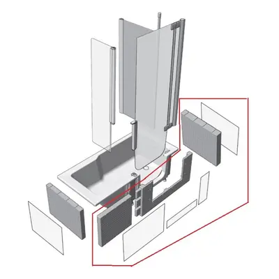 Panel k vaně Juwel Duett 160 cm akrylát DUP001WS