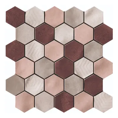 Mozaika Cir Materia Prima mix pink hexagon 27x27 cm lesk 10699221