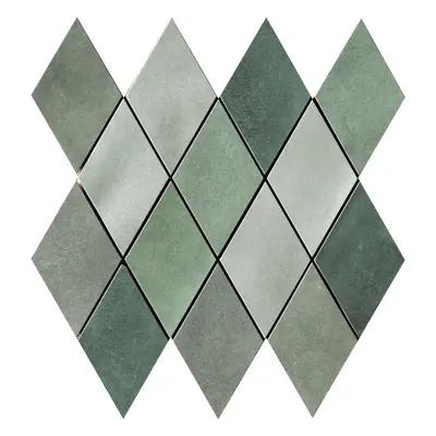 Mozaika Cir Materia Prima mix green rombo 25x25 cm lesk 1069906