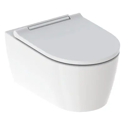 Geberit ONE - Závěsné WC se sedátkem softclose, TurboFlush, KeraTect, bílá/chrom 500.202.01.1