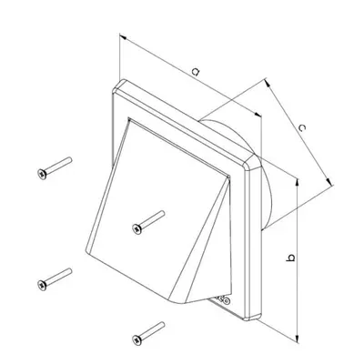 Větrací mřížka gravitační - klapka 175x175 GK/125 bílá