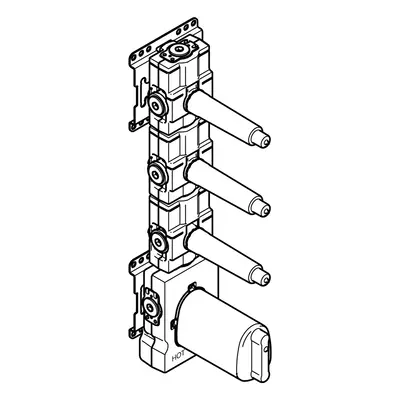 Podomítkový termostatický modul Dornbracht xTool se 3 ventily 3/4" 3553197090