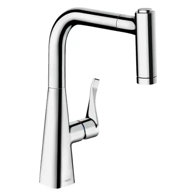 Dřezová baterie Hansgrohe Metris M71 s vytahovací sprškou chrom 14834000