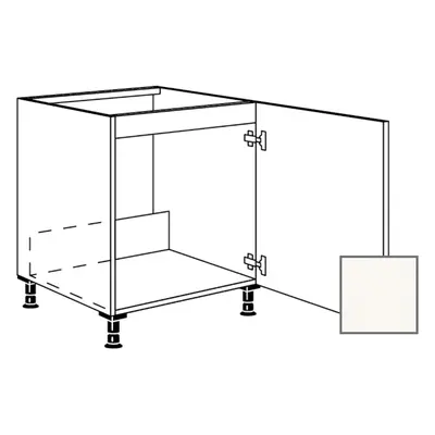 Kuchyňská skříňka spodní Naturel Erika24 dřezová 60x87x56 cm bílá lesk 450.SPUD60.R