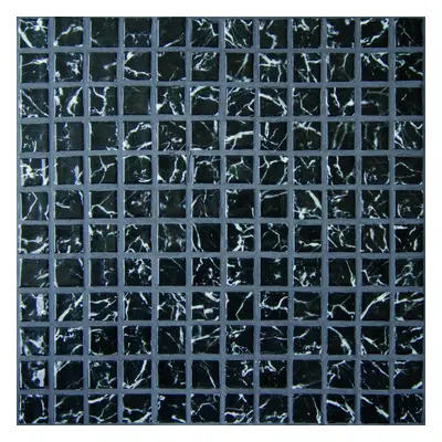 Skleněná mozaika Mosavit Negro marquina 30x30 cm lesk NEGROMA