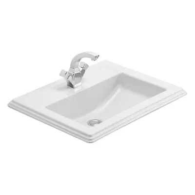 Zápustné umyvadlo Villeroy & Boch Hommage 63x52,5 cm otvor pro baterii uprostřed 710263R1