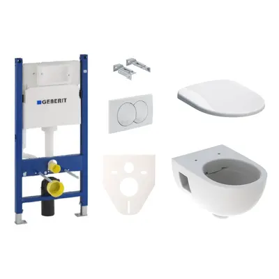 Cenově zvýhodněný závěsný WC set Geberit do lehkých stěn / předstěnová montáž+ WC Geberit Selnov