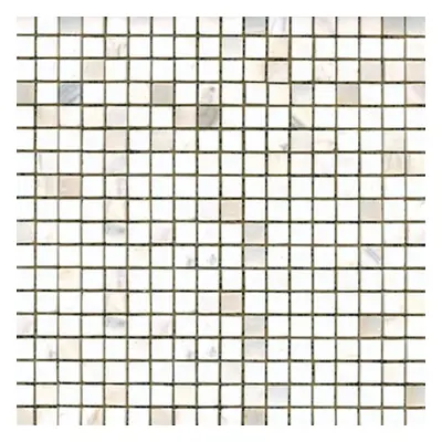 Kamenná mozaika Premium Mosaic Stone bílá 30x30 cm leštěná STMOS15WHP