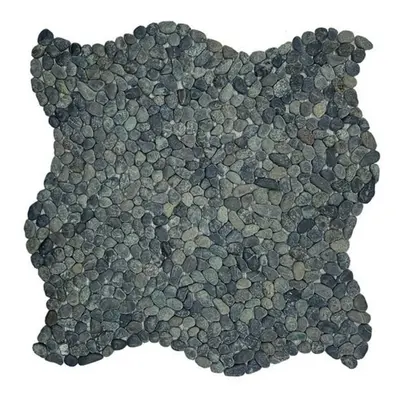 Kamenná mozaika Mosavit Mini pebbles negro 30x30 cm mat PEBBLENE