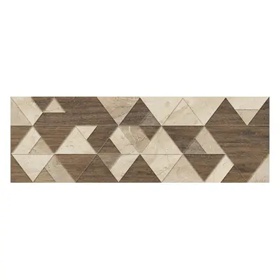 Dekor Fineza Adore ivory triangles 25x75 cm mat DADORE275TR