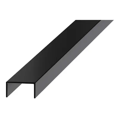 Lišta dekorační "U" Eviso black mat, nerez komaxit, délka 270 cm, šířka 15 mm, EXBS0001