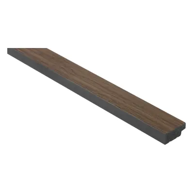 Obkladová lamela levé ukončení Fineza Slat Medium Dark oak 270x3,6 cm SLAT02DOL