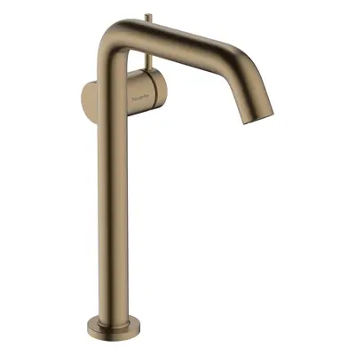 Vysoká umyvadlová baterie Hansgrohe Tecturis S s clic-clacem kartáčovaný bronz 73370140