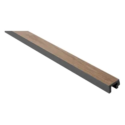 Obkladová lamela levé ukončení Fineza Slat Large Grey oak 270x3,6 cm SLAT03GOL