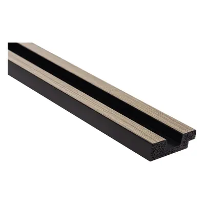 Obkladová lamela levé ukončení Fineza Slat Small Grey oak 270x3,6 cm SLAT01GOL