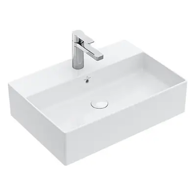 Umyvadlo na desku Villeroy & Boch Memento 2.0 60x42 cm Alpská bílá otvor pro baterii uprostřed 4