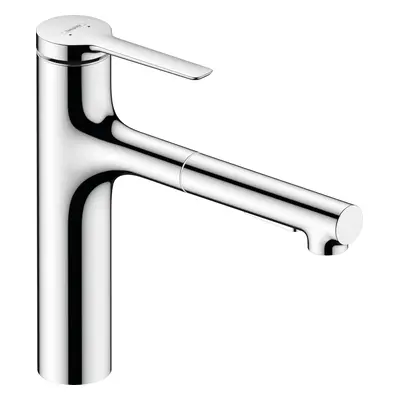 Dřezová baterie Hansgrohe Zesis M33 s vytahovací sprškou, 2 proudy chrom 74822000