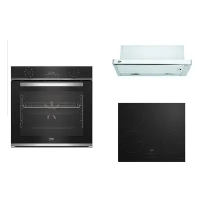 Set spotřebičů Beko - trouba BBIM13300X, deska HII64400MT, odsavač CTB6407X