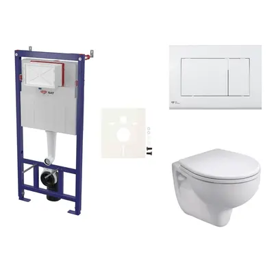 Cenově zvýhodněný závěsný WC set SAT do lehkých stěn / předstěnová montáž+ WC Kolo Rekord SIKOSS