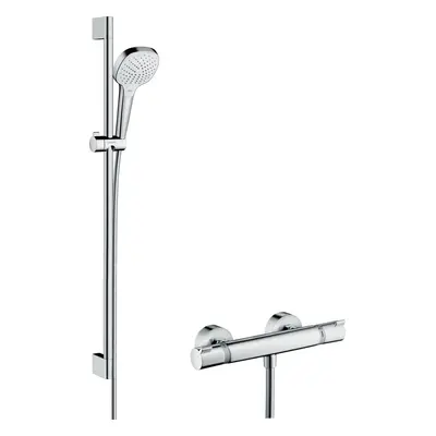 Sprchový systém Hansgrohe Raindance Select E na stěnu s termostatickou baterií bílá/chrom 270824