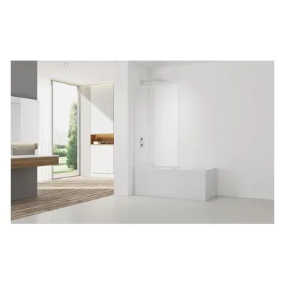 Vanová zástěna SAT Walk-In Xmotion 150x117,5 cm bílá SATWIXMVZ150B