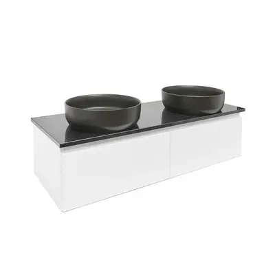 Koupelnová skříňka s žulovou deskou SAT Evolution 118x30x44,8 cm bílá mat SATEVO120WMZ